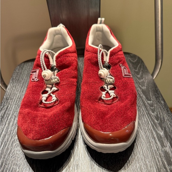 Propét Womens Travel Walker Soft Suede Old Brick color - Picture 2 of 10